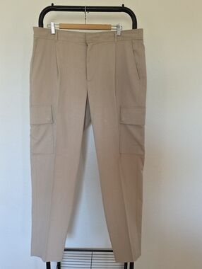 Alfani Khaki Cargo Dress Pants. 40Wx32L.